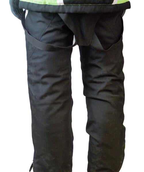 Motorcycle jacket and paints Green On Black Chest size 50 Inchs pant size large-STURGIS MIDWEST INC.