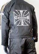 MOTORCYCLE All WEATHER chopper JACKET ORANGE CHEST SIZES 44-STURGIS MIDWEST INC.