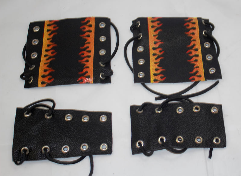 motorcycle throttle and clutch covers flame print-STURGIS MIDWEST INC.