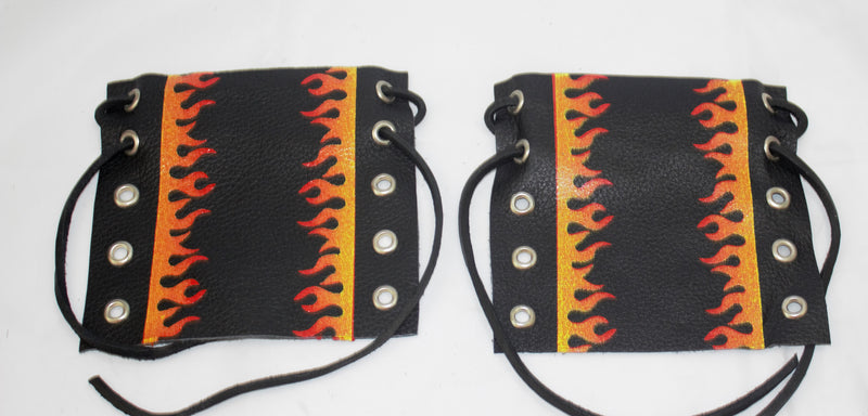 motorcycle throttle and clutch covers flame print-STURGIS MIDWEST INC.