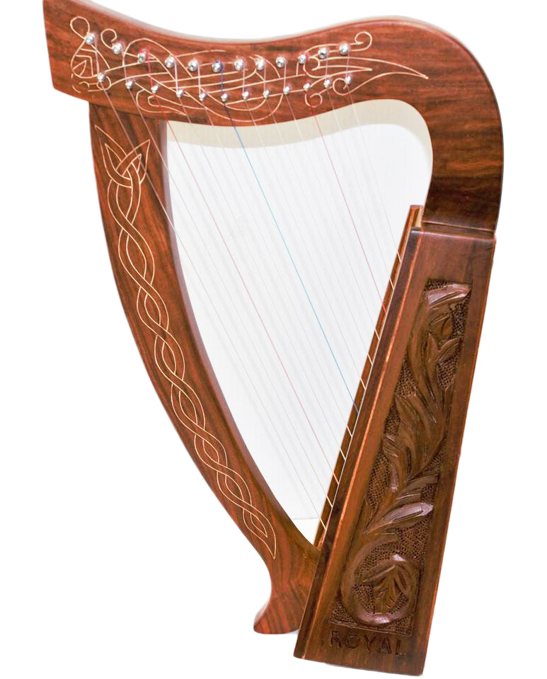 12 String Harp Celtic Design 24 inch TALL Extra Strings Tuner Carrying Case New-STURGIS MIDWEST INC.