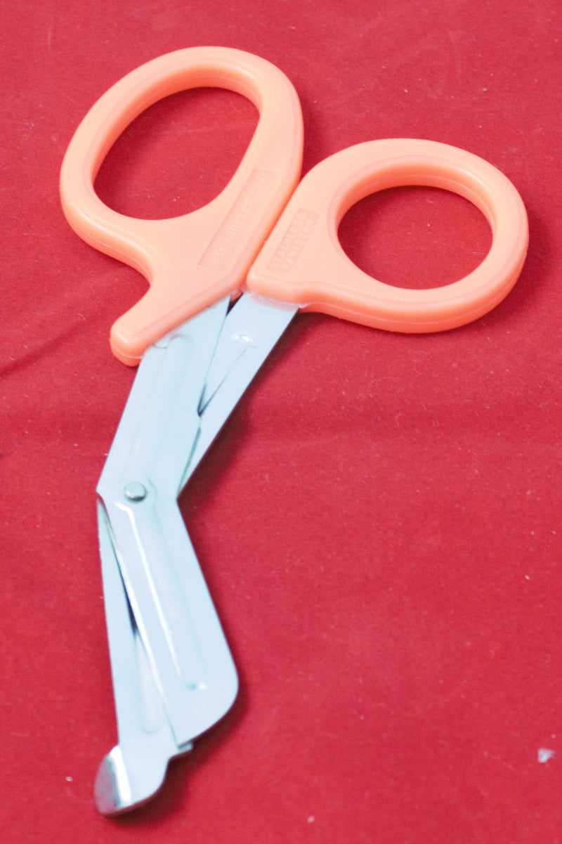 Trauma Shears neon orange Durable Coated Stainless Steel Bandage Scissors-STURGIS MIDWEST INC.