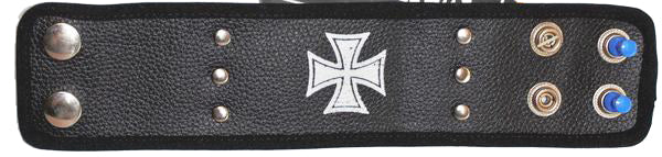leather wrist band rockabilly braclet 10/ 2 1/2 inches-STURGIS MIDWEST INC.