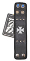 leather wrist band rockabilly braclet 10/ 2 1/2 inches-STURGIS MIDWEST INC.