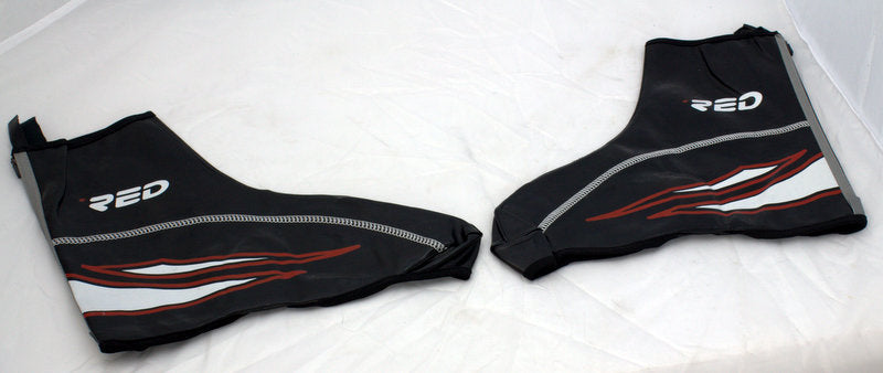 Motorcycle vinyl boot rain cover red and black-STURGIS MIDWEST INC.