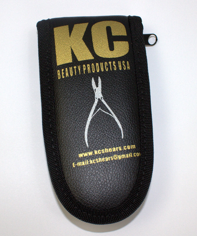 Nail cuticle nippers professional grade with Black Leather case-STURGIS MIDWEST INC.