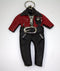 Leather key chain outfits red and black-STURGIS MIDWEST INC.