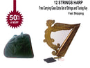 12 string Angel Shape Harp rose wood 21 inches Tall New-STURGIS MIDWEST INC.