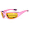 Women's Motorcycle Riding Glasses Padded Pink with Amber Glasses Night Time-STURGIS MIDWEST INC.