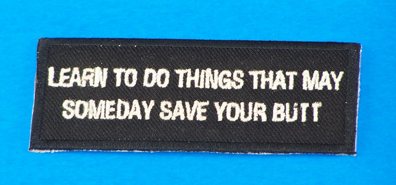Learn to do Things Small Iron on Patch for Biker Vest SB1052-STURGIS MIDWEST INC.