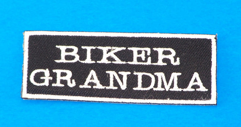 Biker Grandma White on Black Small Iron on Patch for Biker Vest SB1059-STURGIS MIDWEST INC.
