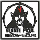 Vinnie Paul From Pantera in memory RIP Patch very collectible 3.5x3.5 size-STURGIS MIDWEST INC.