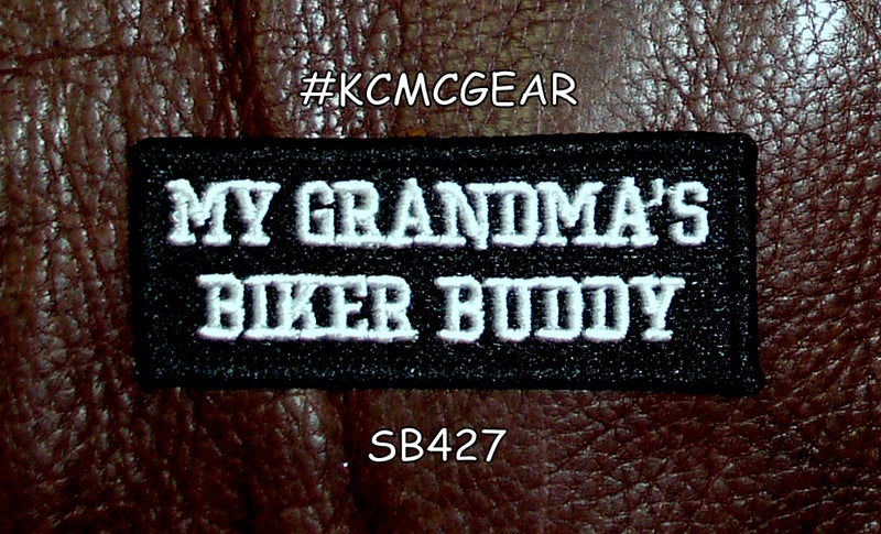 MY GRANDMA'S BIKER BUDDY for Children Motorcycle biker Patches sew on jacket ves-STURGIS MIDWEST INC.