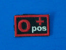 Blood Group Type O positive O+ Biker medical Information Patch for Vest Jacket-STURGIS MIDWEST INC.