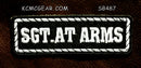 SGT AT ARMS White on Black Small Patch for Vest jacket SB487-STURGIS MIDWEST INC.