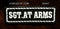 SGT AT ARMS White on Black Small Patch for Vest jacket SB487-STURGIS MIDWEST INC.