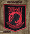 POW MIA Red on Black Small Patch for Vest jacket SB590-STURGIS MIDWEST INC.