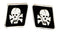 DEATH SKULL Collar set L1 Small Patch Iron on for Vest Jacket SB633