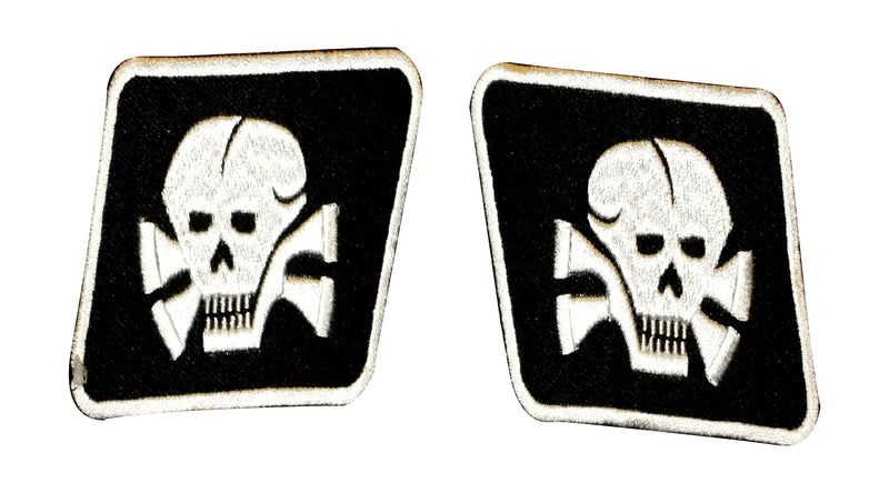 DEATH SKULL Collar set L1 Small Patch Iron on for Vest Jacket SB633