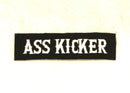 Ass Kicker White on Black Small Patch for Biker Vest SB748-STURGIS MIDWEST INC.