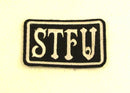 STFU White on Black Iron on Small Patch for Biker Vest SB845-STURGIS MIDWEST INC.