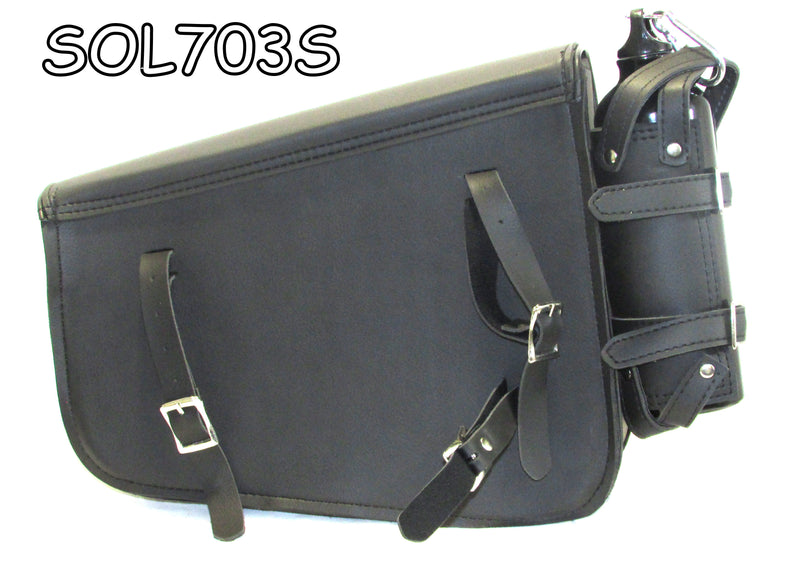 Two strap Synthetic leather swing arm bag three adjustable strap mounting SOL703S-STURGIS MIDWEST INC.