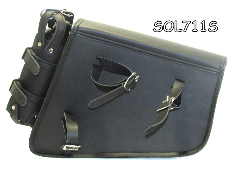 Motorcycle single strap swing arm bag 1 Pin buckle three adjustable strap mounting-STURGIS MIDWEST INC.