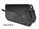 Motorcycle BROWN Leather single strap swing arm bag 2 Pin buckle three adjustable strap mounting-STURGIS MIDWEST INC.