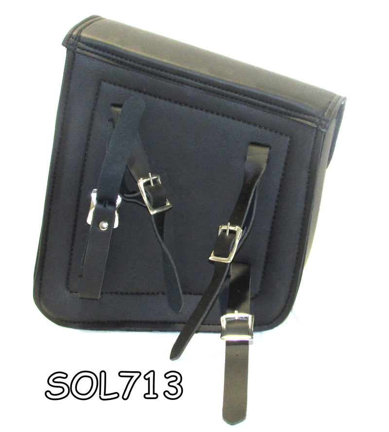 Synthetic leather two strap swing arm bag with quick release buckles SOL713-STURGIS MIDWEST INC.