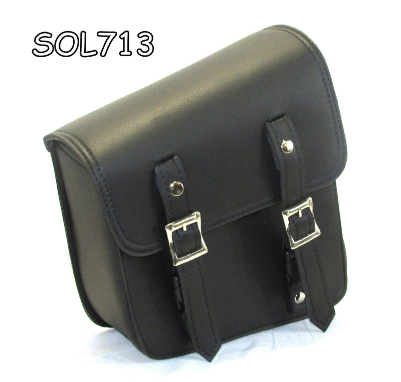Synthetic leather two strap swing arm bag with quick release buckles SOL713-STURGIS MIDWEST INC.
