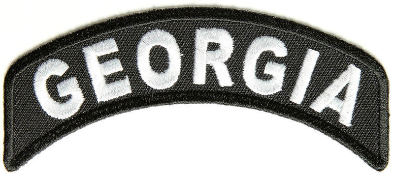 Georgia Rocker Patch Small Embroidered Motorcycle NEW Biker Vest Patch-STURGIS MIDWEST INC.