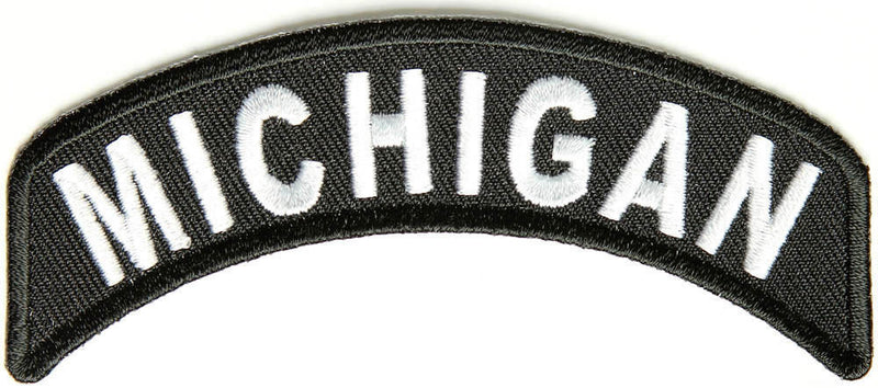Michigan Rocker Patch Small Embroidered Motorcycle NEW Biker Vest Patch-STURGIS MIDWEST INC.