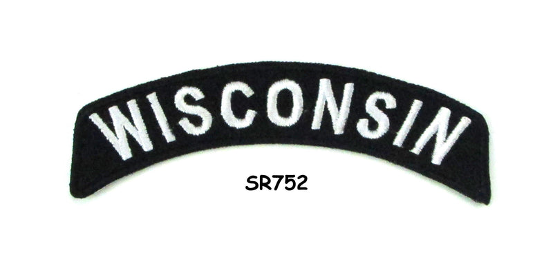 Wisconsin Rocker Patch Small Embroidered Motorcycle NEW Biker Vest Patch-STURGIS MIDWEST INC.