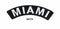 Miami White on Black Small Rocker Iron on Patches for Biker Vest and Jacket-STURGIS MIDWEST INC.
