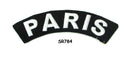 Paris White on Black Small Rocker Iron on Patches for Biker Vest and Jacket-STURGIS MIDWEST INC.