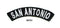 San Antonio White on Black Small Rocker Iron on Patches for Biker Vest and Jacket-STURGIS MIDWEST INC.