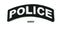 Police White on Black Small Rocker Iron on Patches for Biker Vest and Jacket-STURGIS MIDWEST INC.