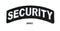 Security White on Black Small Rocker Iron on Patches for Biker Vest and Jacket-STURGIS MIDWEST INC.