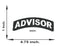 Advisor White on Black Small Rocker Iron on Patches for Biker Vest and Jacket-STURGIS MIDWEST INC.