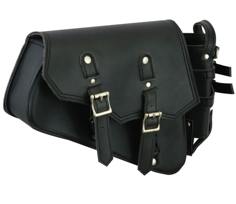 Powerspots Gear Bag Swing Arm Side Solo Bag Black for Harley Davidson