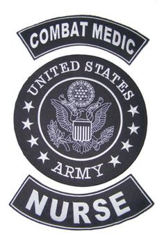 US ARMY COMBAT MEDIC NURSE BACK PATCHES FOR VETERAN VET BIKER VEST JACKET-STURGIS MIDWEST INC.