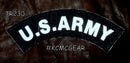 US ARMY Black Reflective Iron on Top Rocker Patch for Motorcycle Biker Vest TR230-STURGIS MIDWEST INC.