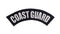 Coast Guard White on Black Iron on Top Rocker Patch for Biker Vest Jacket