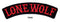 LONE WOLF RED ON BLACK Top Rocker Iron on Patch for Biker Vest TR328-STURGIS MIDWEST INC.