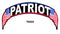 Patriot Red white and blue on black Top Rocker Iron on Patch for Biker Vest TR334-STURGIS MIDWEST INC.