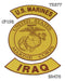 U.S Marines Iraq Iron on Sew on Patches Set for Biker Jacket Vest
