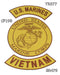 U.S Marines Vietnam Iron on Sew on Patches Set for Biker Jacket Vest