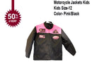 motorcycle kids jacket pink/black Usa mode motor usa classics size 12-STURGIS MIDWEST INC.
