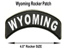 Wyoming Rocker Patch Small Embroidered Motorcycle NEW Biker Vest Patch-STURGIS MIDWEST INC.