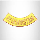 AFGHANISTAN Gold Yellow Bottom Rocker Patch for Vest BR416 - STURGIS MIDWEST INC.